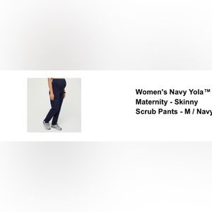 NWOT FIGS maternity yola skinny scrub pants size medium, navy